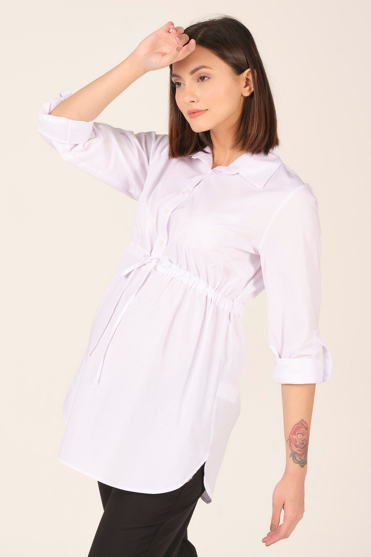 Busa Maternity Waist Elastic Shirt