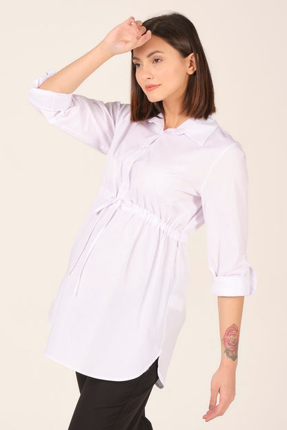 Busa Maternity Waist Elastic Shirt