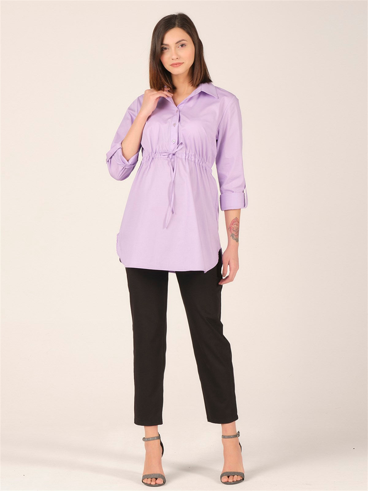 Busa Maternity Waist Elastic Shirt