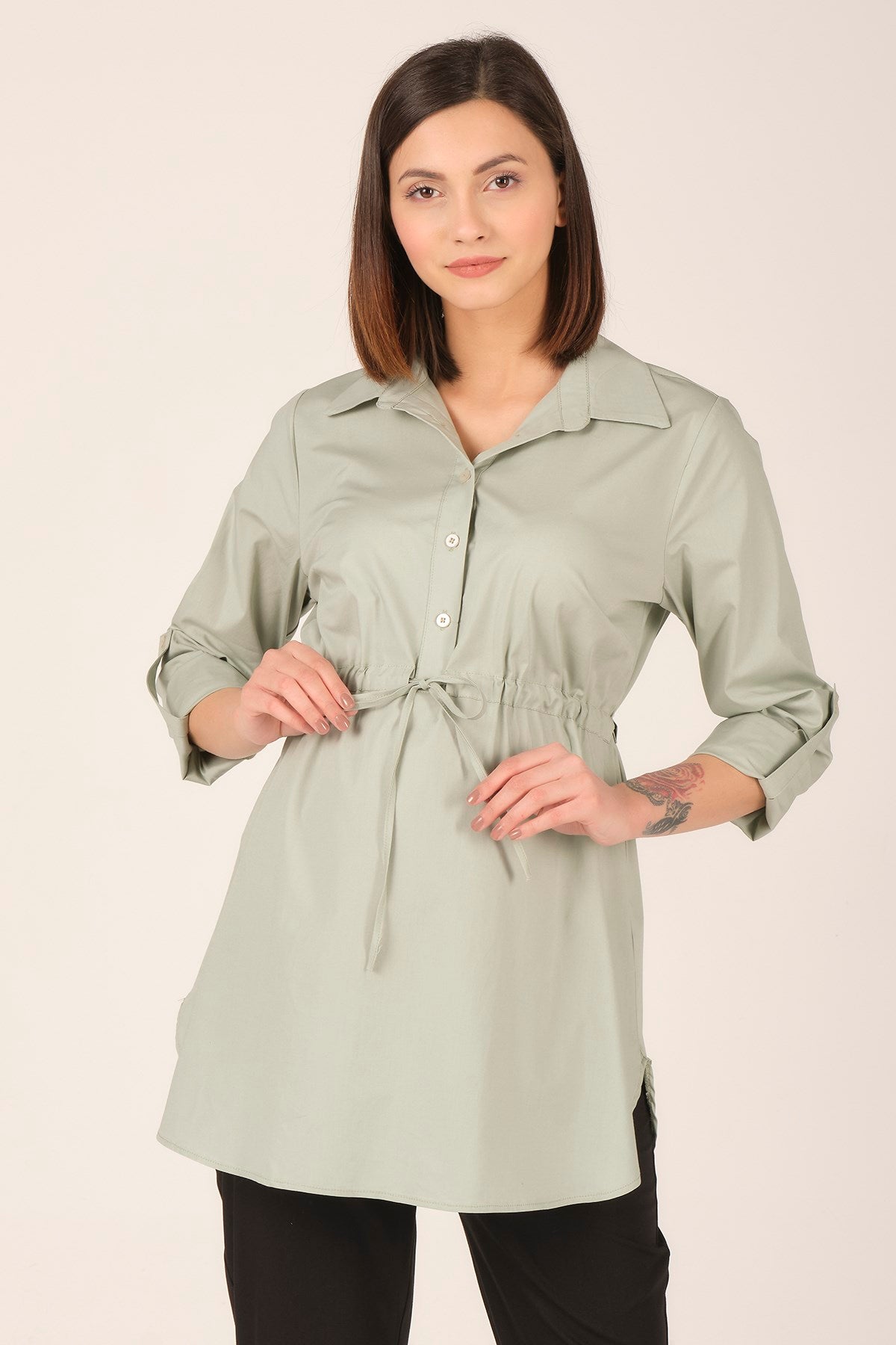 Busa Maternity Waist Elastic Shirt
