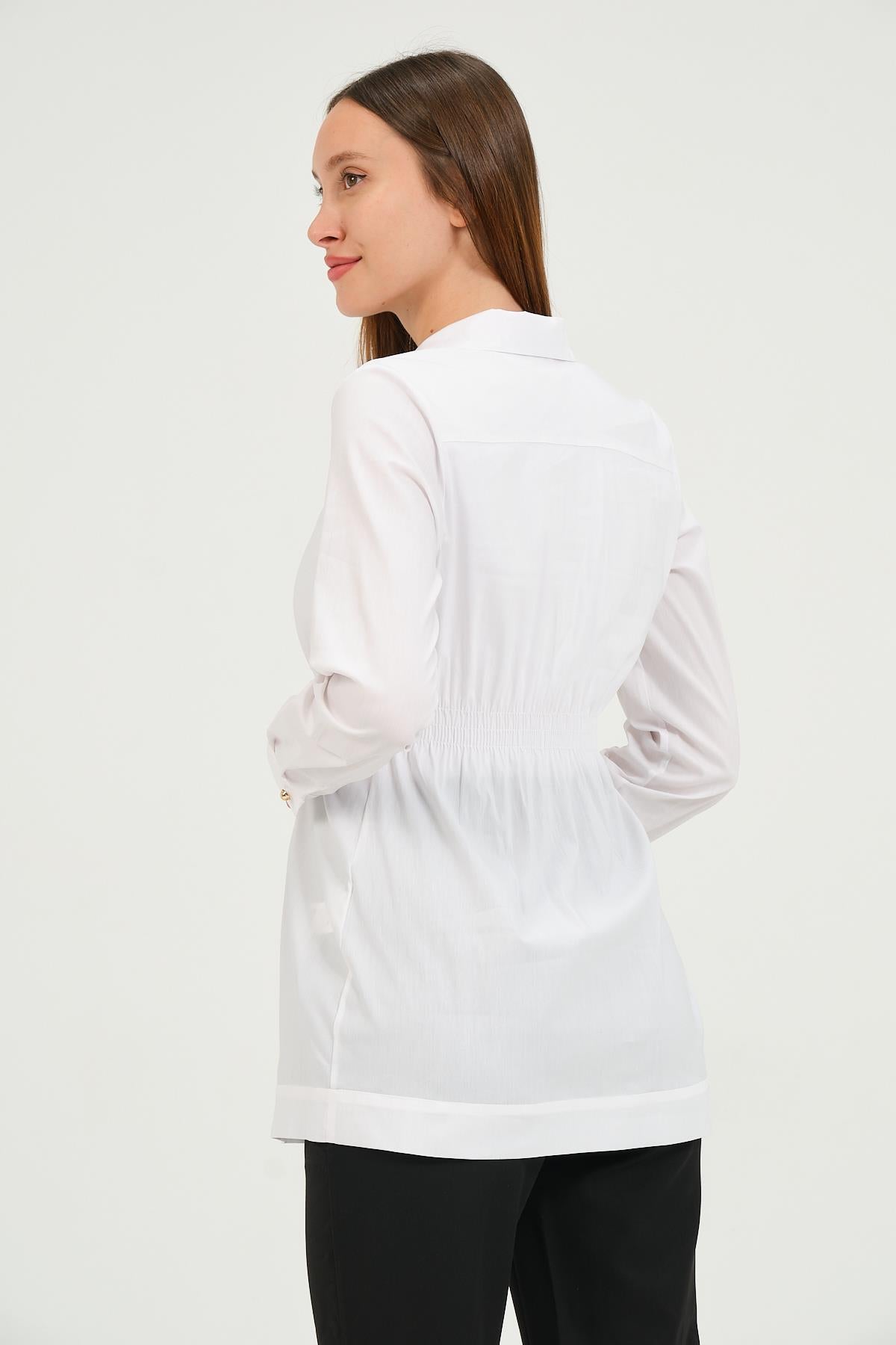 Busa Maternity Collar Button Classic Shirt
