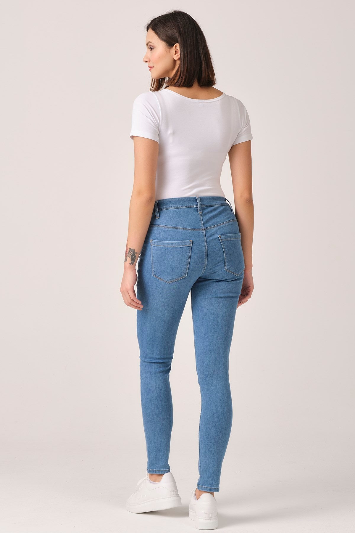 Busa Maternity Short Rib Slim Leg Jeans